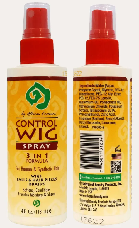 AFRICAN ESSENCE CONTROL WIG SPRAY 3 IN 1 FORMULA 4oz