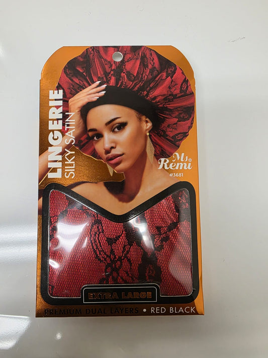 ANNIE MS. REMI LINGERIE WIDE EDGE SILKY SATIN BRAID BONNET EXTRA LARGE-ASSTORED COLOR