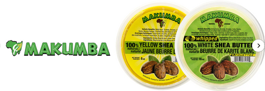 MAKUMBA WHIPPED 100% YELLOW SHEA BUTTER 8oz