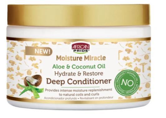 African Pride Moisture Miracle Aloe & Coconut Oil Deep Conditioner