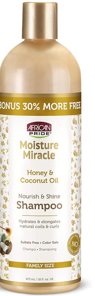 African Pride Moisture Miracle Honey & Coconut Oil Shampoo 16oz