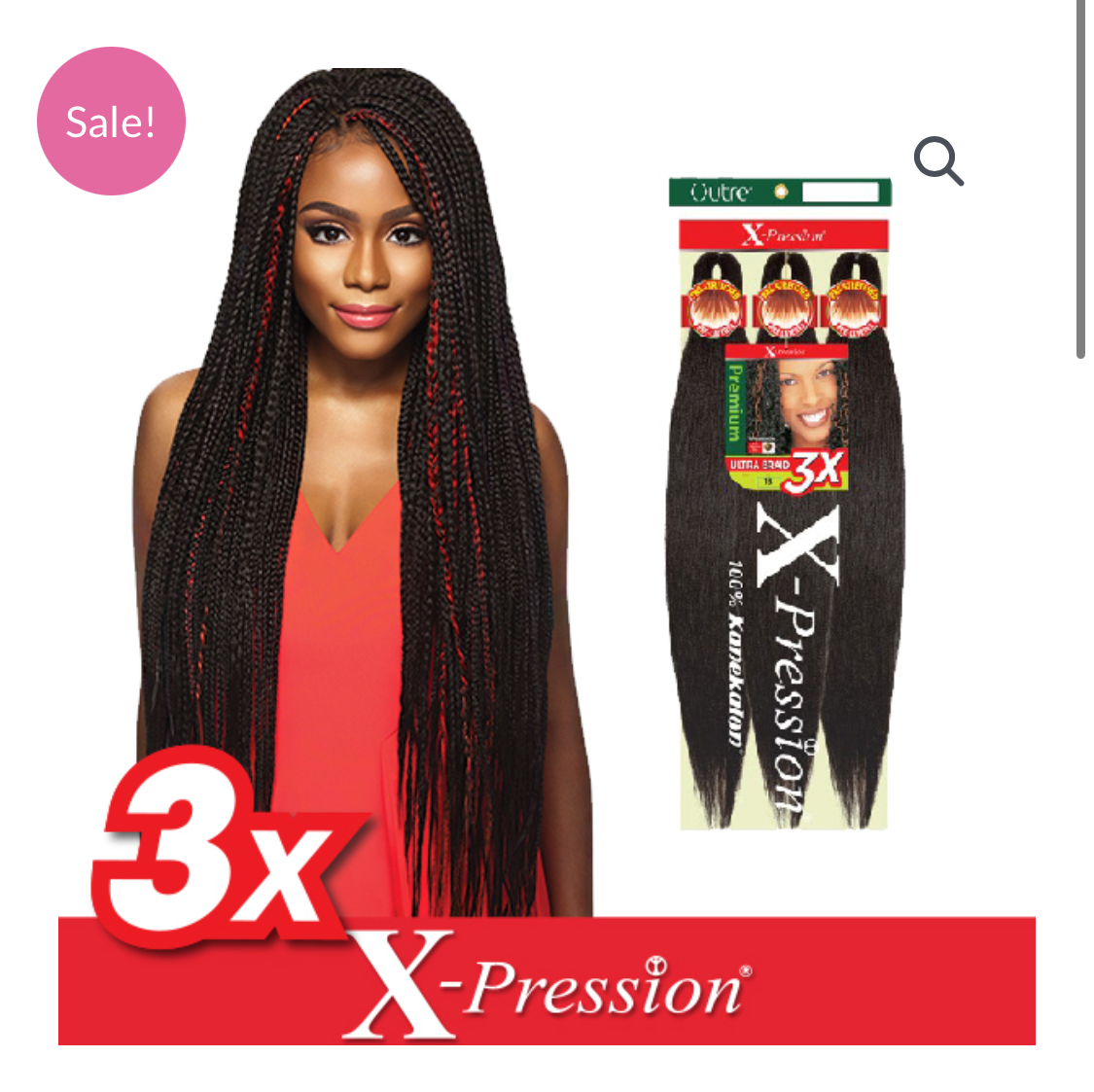 OUTRE X-PRESSION 3X ULTRA BRAID 42″ (PRE STRETCHED)