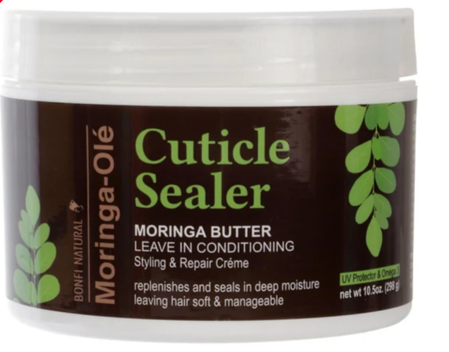 Bonfi Natural Cuticle Sealer Moringa Butter Leave In Conditioning Styling & Repair Cream