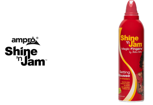 AMPRO Shine N Jam Magic Setting Mousse For Braiders 12oz